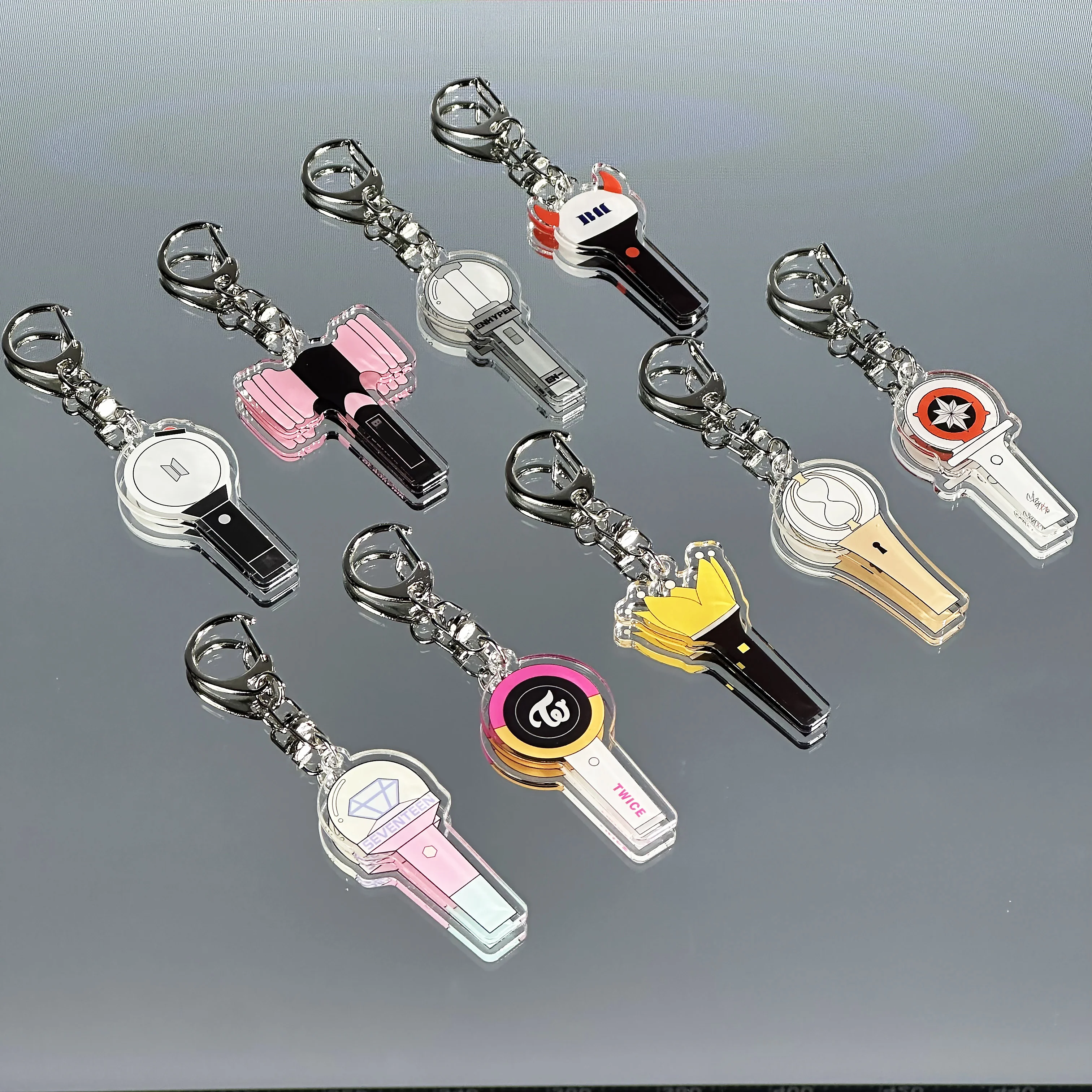 New Korean idol group star collection support high transparency double-sided laminated keychain pendant