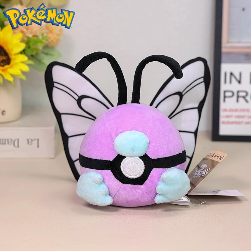 Pokemon Shiny Caterpie Butterfree Beedrill Plush Toys Kawaii Butterfree Ball Scizor Stuffed Animals Soft Peluche Dolls Gifts Kid