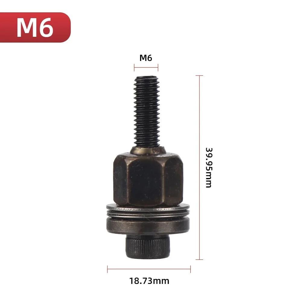 6pcs Hand Rivet Nut Kit Manual Riveter Tools Replacement Tip Mandrel Heads For Nuts M3 for M4 M5 M6 M8 M10 Without Steel Nut