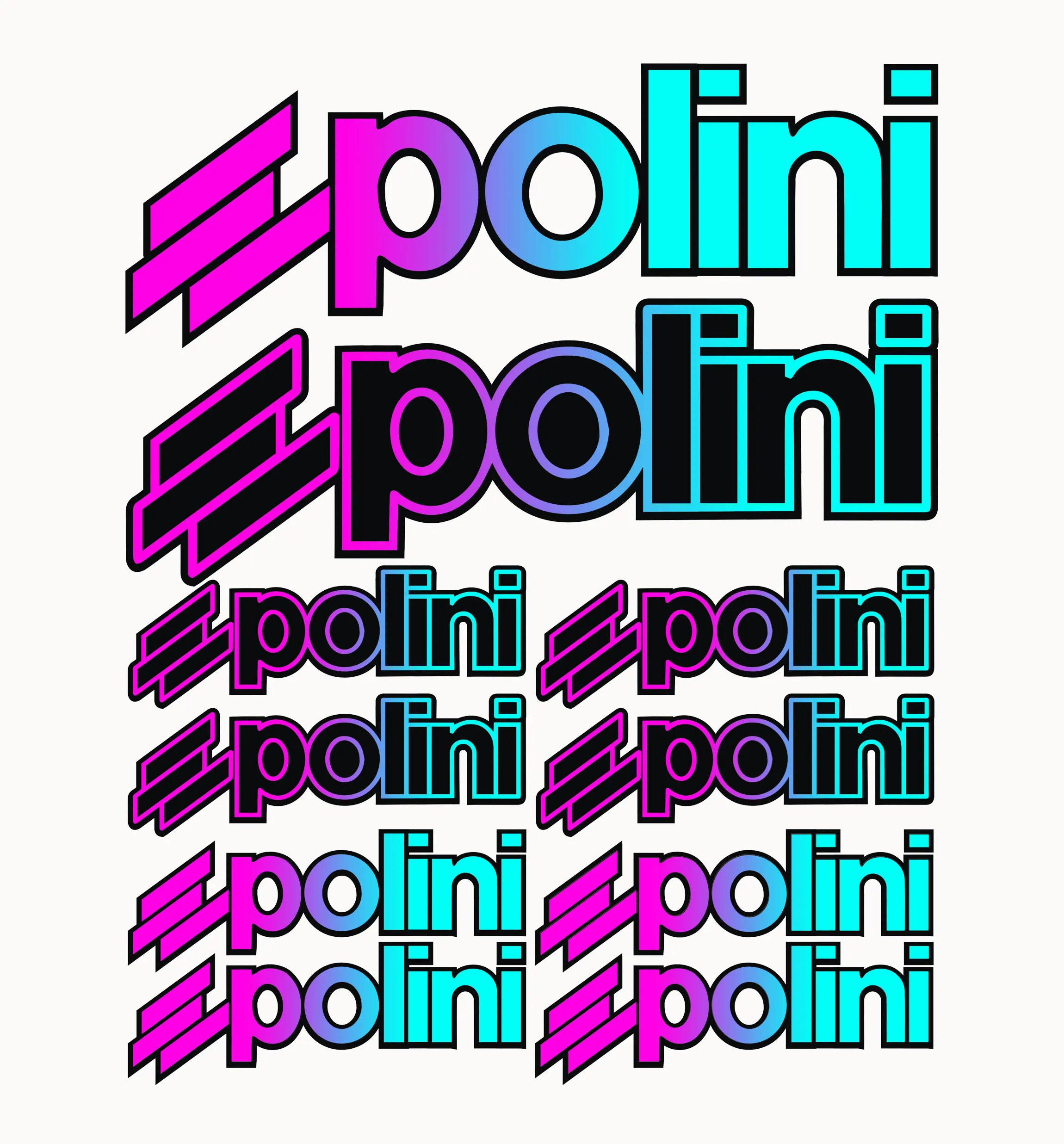 1SET Polini Style Multi-color Waterproof Vinyl Sticker Set Decals for Motorcycle Scooter Car Engine Decor