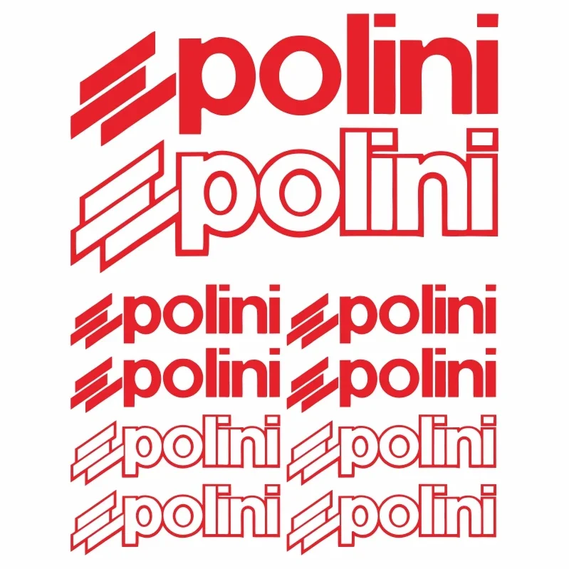 1SET Polini Style Multi-color Waterproof Vinyl Sticker Set Decals for Motorcycle Scooter Car Engine Decor