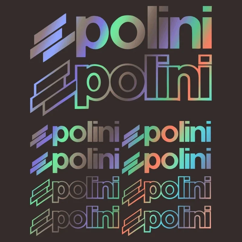1SET Polini Style Multi-color Waterproof Vinyl Sticker Set Decals for Motorcycle Scooter Car Engine Decor