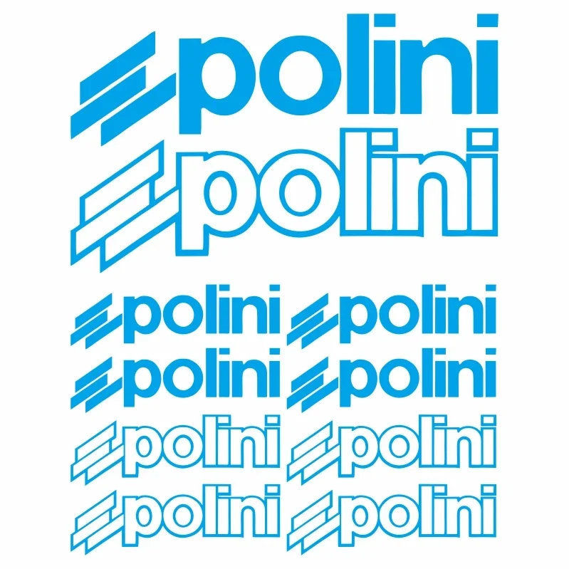 1SET Polini Style Multi-color Waterproof Vinyl Sticker Set Decals for Motorcycle Scooter Car Engine Decor