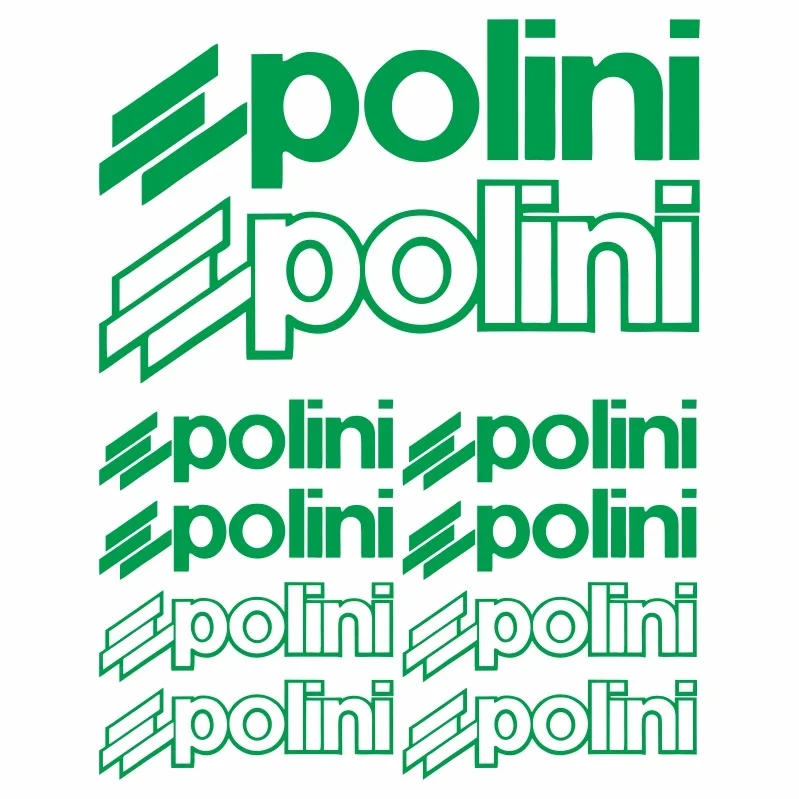 1SET Polini Style Multi-color Waterproof Vinyl Sticker Set Decals for Motorcycle Scooter Car Engine Decor