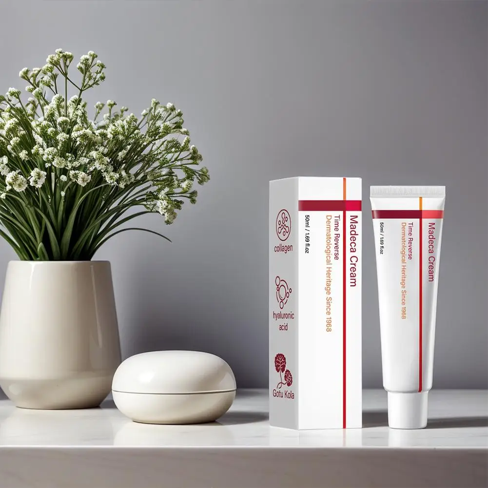 Korean Madeca Moisturizing Cream Collagen Hyaluronic Acid Gotu Kola Deep Hydration Reduces Fine Lines Time Anti Aging Cream 50ml