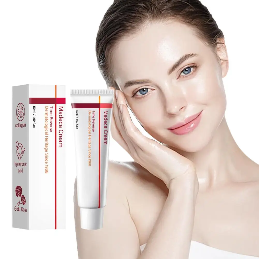 Korean Madeca Moisturizing Cream Collagen Hyaluronic Acid Gotu Kola Deep Hydration Reduces Fine Lines Time Anti Aging Cream 50ml