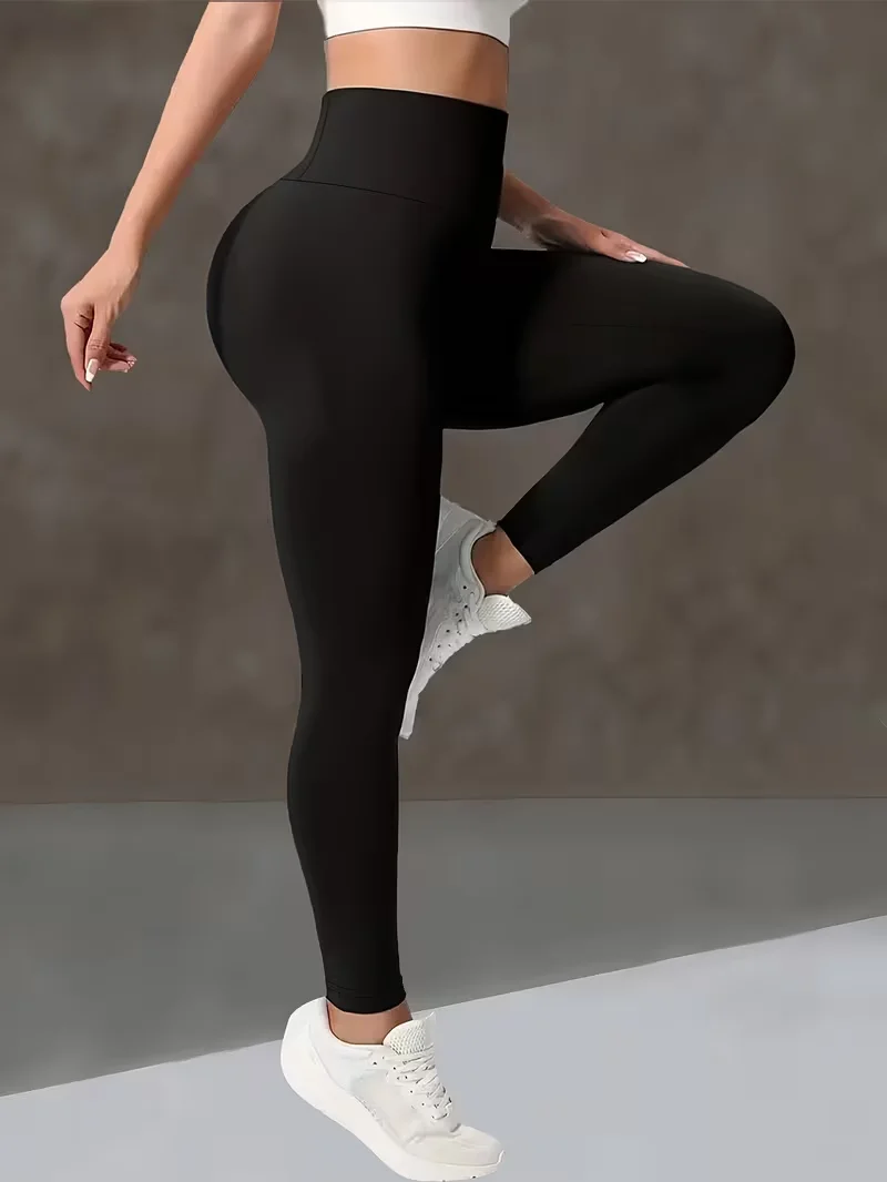 Women's High Waist Yoga Pants, Butt Lifting Wide Waistband Leggings, Adjustable Butt Lift Workout Trousers for Running Gym Fitne