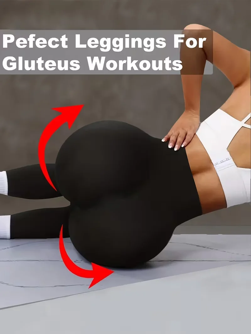 Women's High Waist Yoga Pants, Butt Lifting Wide Waistband Leggings, Adjustable Butt Lift Workout Trousers for Running Gym Fitne