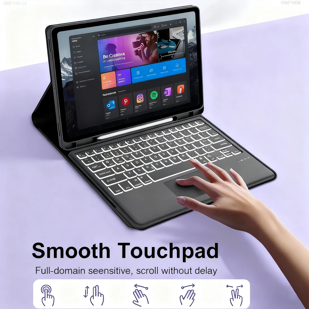 Case for Xiaomi Redmi Pad 2 Pro / Poco Pad M1 12.1 inch ,Detachable Bluetooth Keyboard for Redmi Pad Pro / Xiaomi Poco Pad 12.1