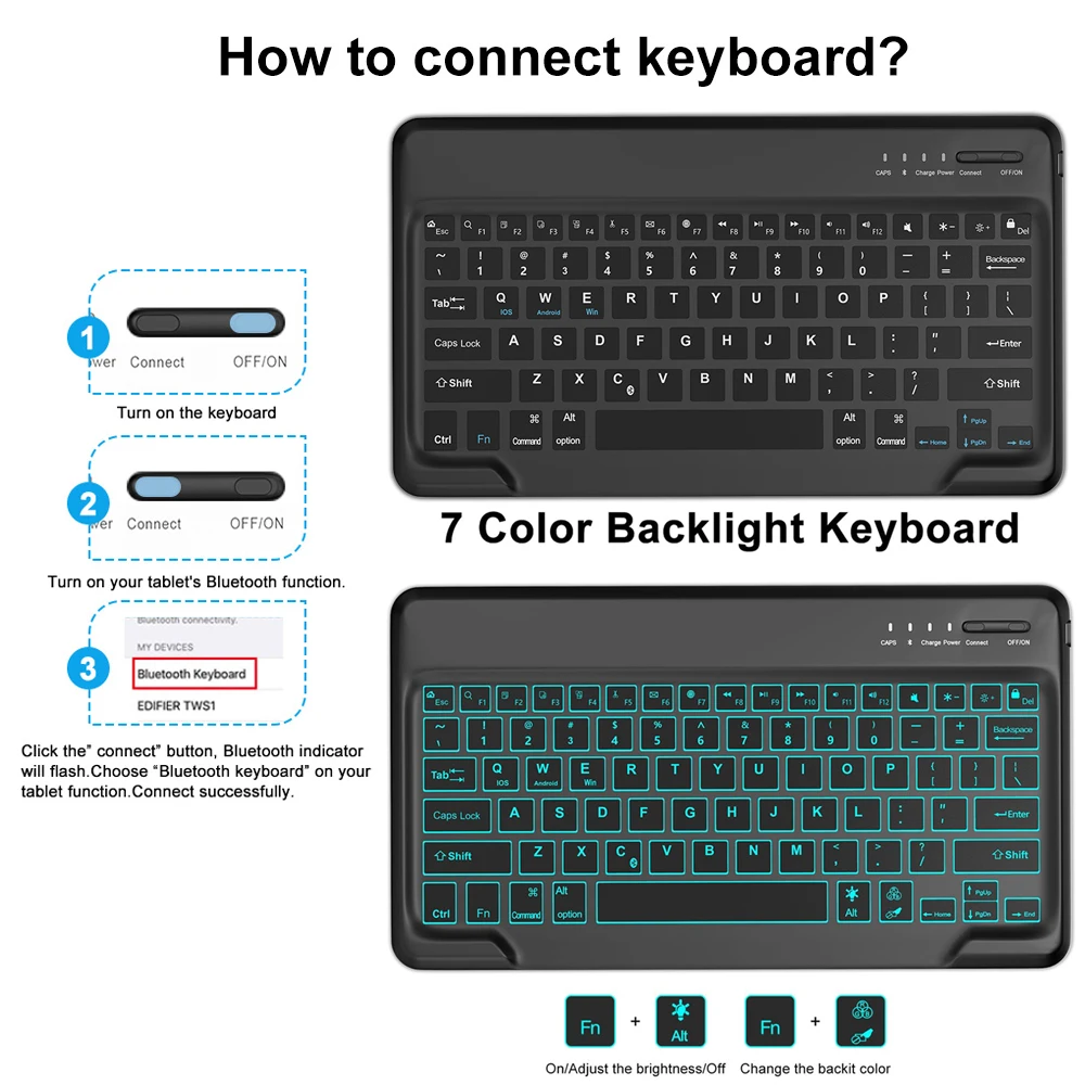 Case for Xiaomi Redmi Pad 2 Pro / Poco Pad M1 12.1 inch ,Detachable Bluetooth Keyboard for Redmi Pad Pro / Xiaomi Poco Pad 12.1