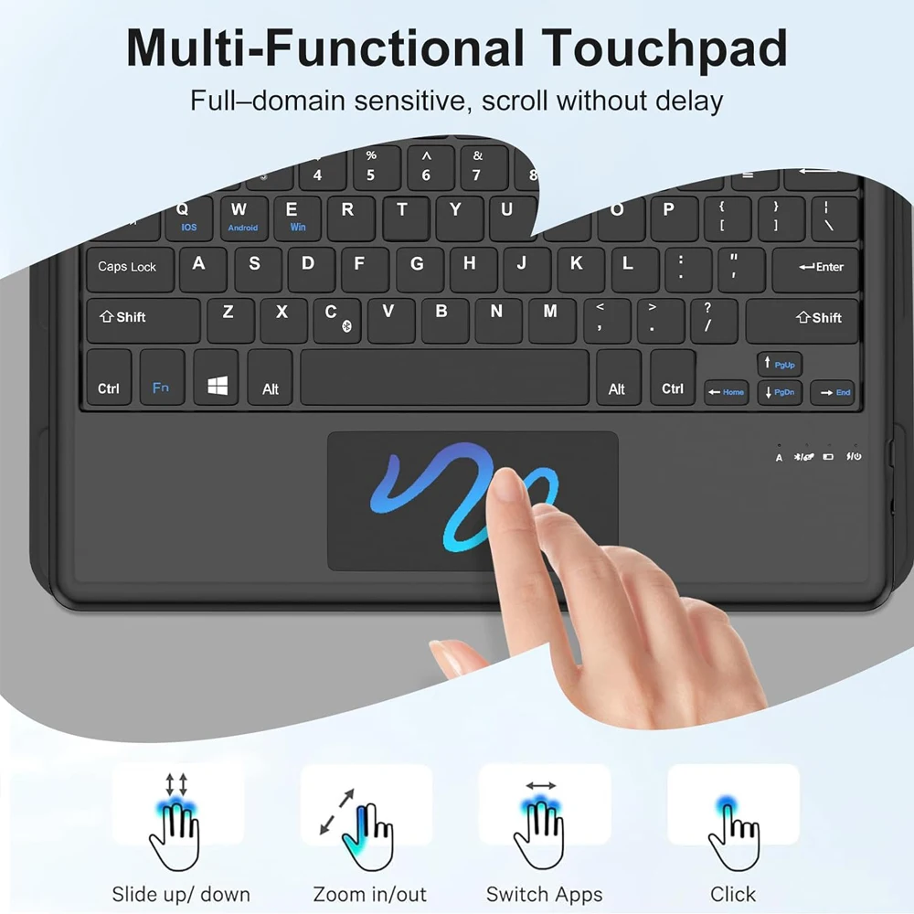 Case for Xiaomi Redmi Pad 2 Pro / Poco Pad M1 12.1 inch ,Detachable Bluetooth Keyboard for Redmi Pad Pro / Xiaomi Poco Pad 12.1