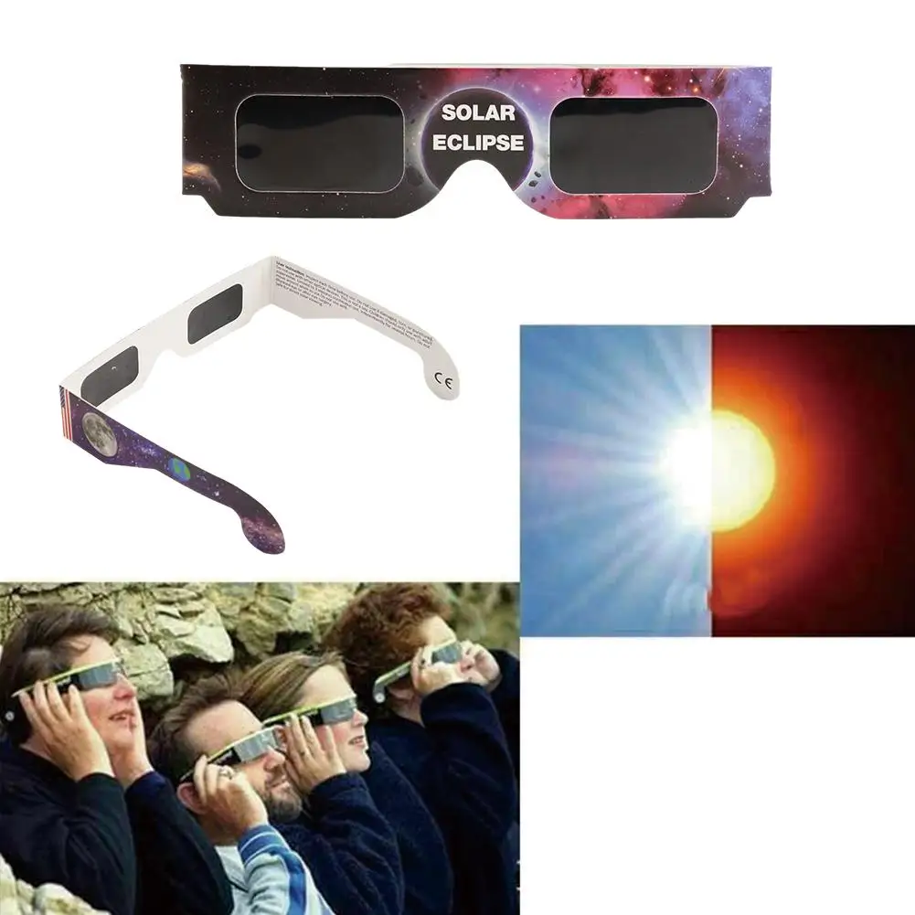 10/20/30/50/100Pcs Paper Solar Eclipse Glasses Safe For Direct Sun Viewing Observe Total Eclipses Partial Eclipse Wholesale