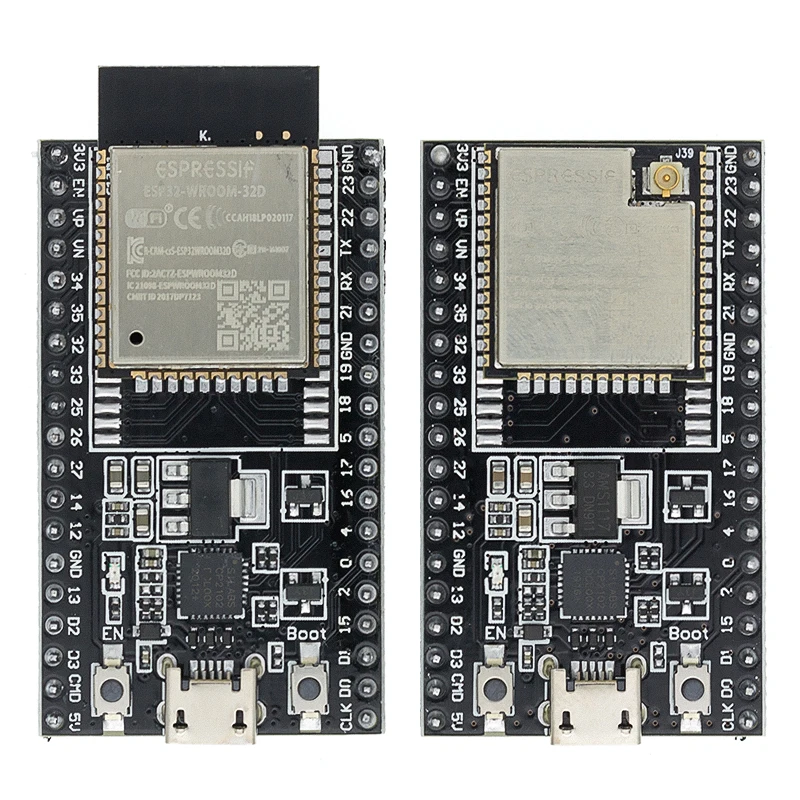 ESP32-WROOM-32U DevKitC WiFi Bluetooth IoT Development Board with 2.4G Antenna & Arduino+ Compatible for Wireless Programming