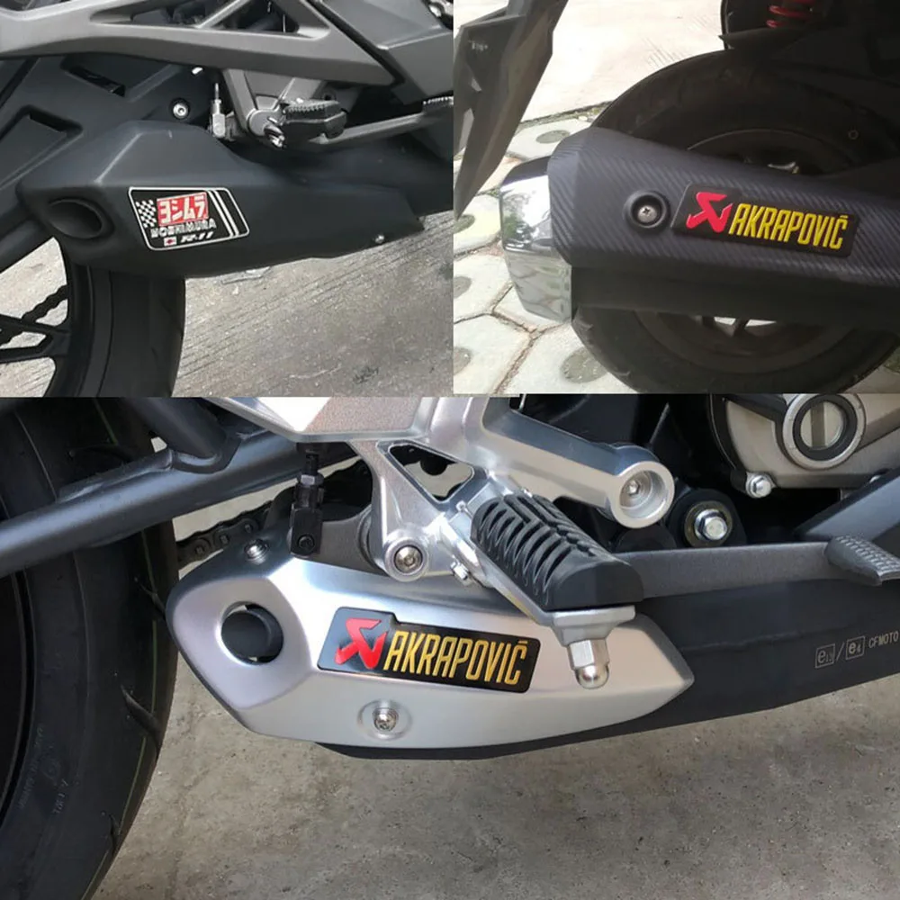 For Akrapovic Exhaust Sticker Motorcycle Logo Emblme Metal Stickers Decals Waterproof