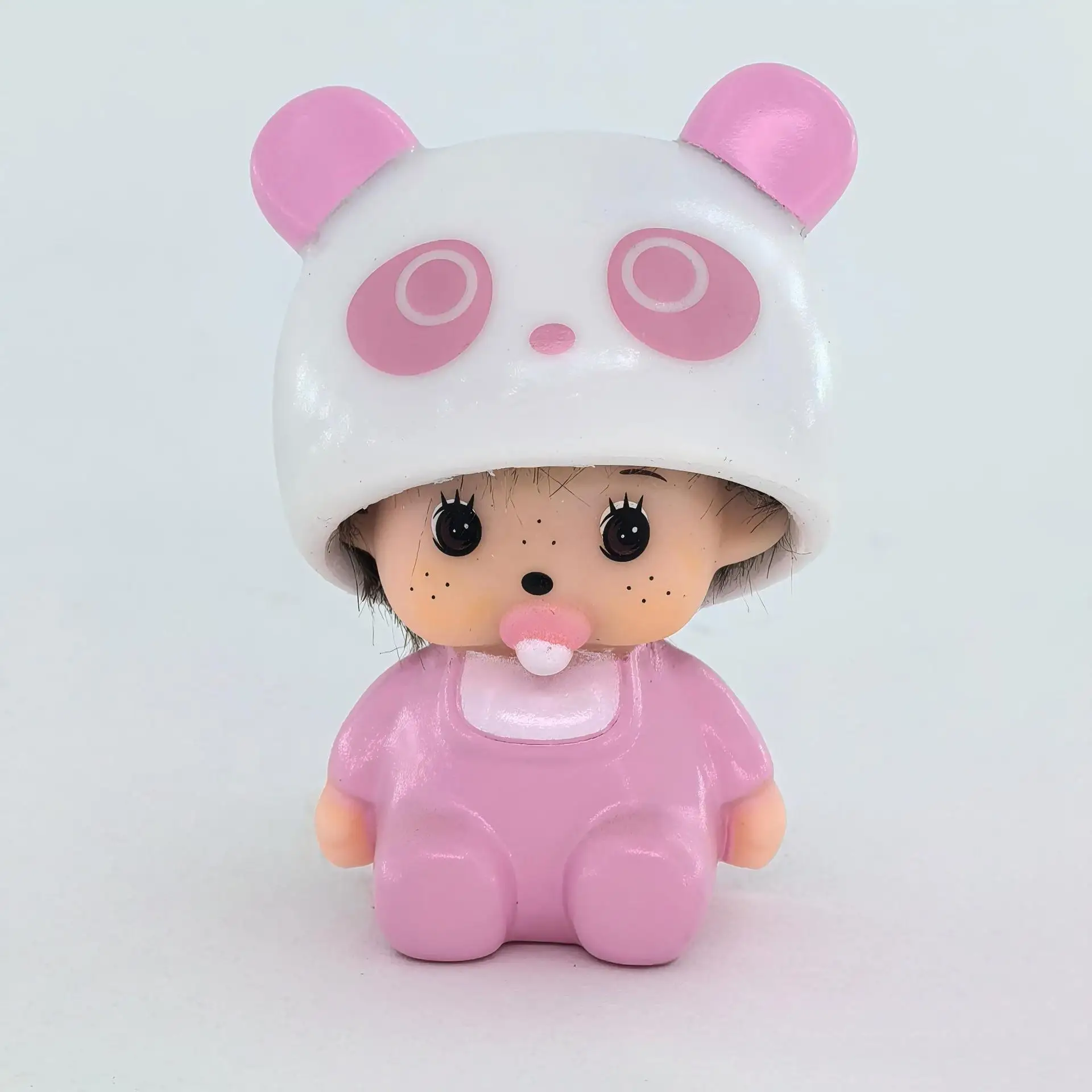 Ins Style Cute Hello Kitty Monchhichi Keychain Vinyl Doll Pendant Couple Style Backpack Hanger Car Decoration Trending Ornament