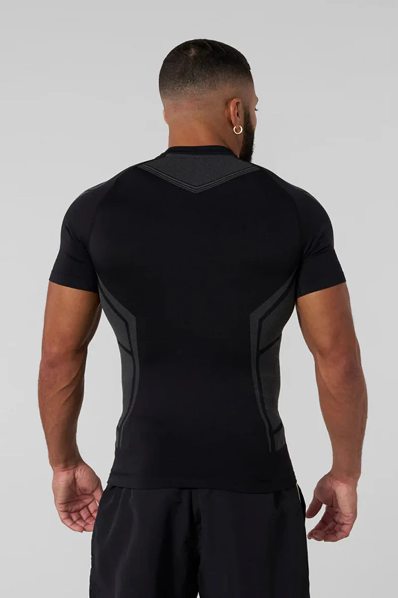 Men's Compression Short Sleeve T-Shirt Tribal Print Workout Tops Breathable Quick Dry Athletic Base Layer for Gym Training Bodyb