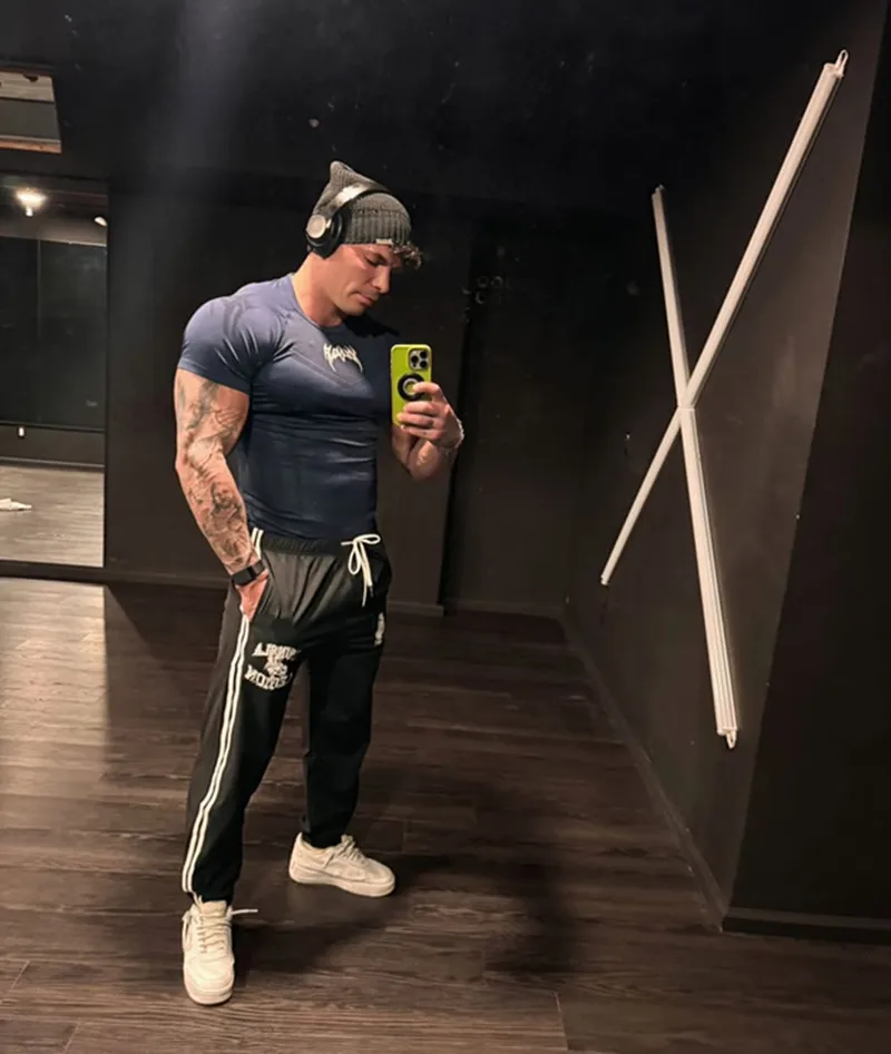 Men's Compression Short Sleeve T-Shirt Tribal Print Workout Tops Breathable Quick Dry Athletic Base Layer for Gym Training Bodyb