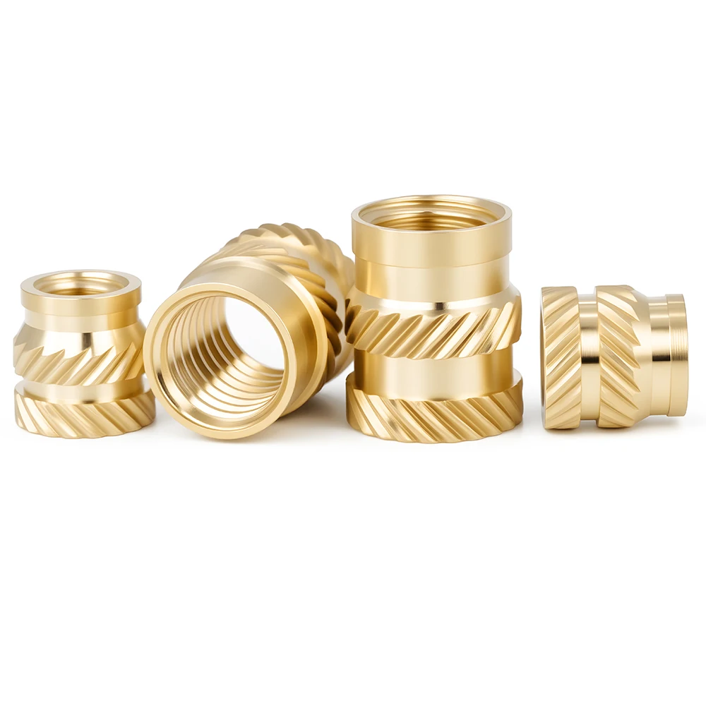 M2 M2.5 M3 M4 M5 M6 M8 Heat Set Threaded Insert Brass Nut Hot Melt Knurled Inserts Double Twill Embedment Copper Nuts 50-300pcs