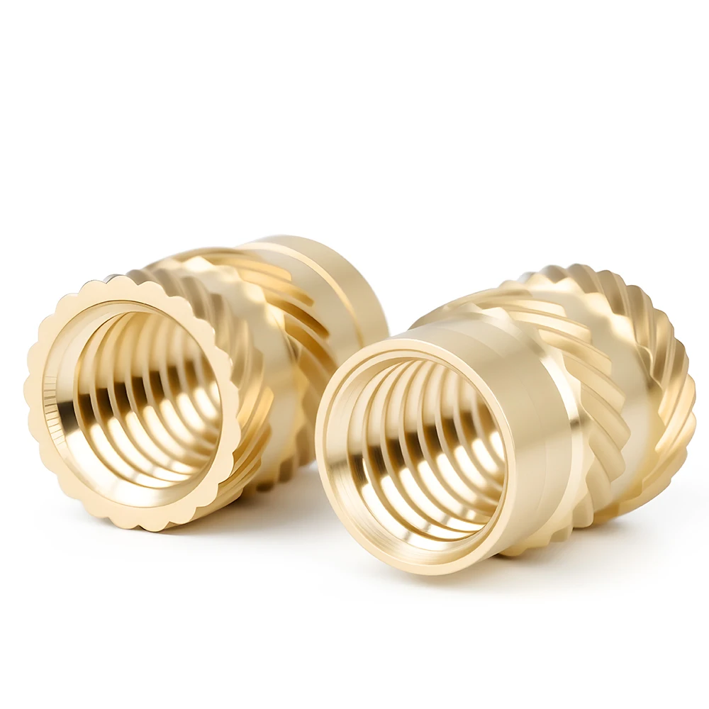 M2 M2.5 M3 M4 M5 M6 M8 Heat Set Threaded Insert Brass Nut Hot Melt Knurled Inserts Double Twill Embedment Copper Nuts 50-300pcs
