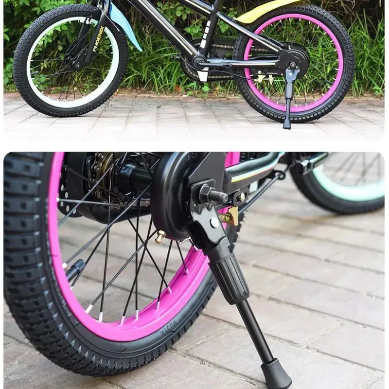 Bicycle Side Support Kids Bike Kickstand Parking Stand Foot Brace Children 12/14/16/18/20 Inch Foot Riding Accessories