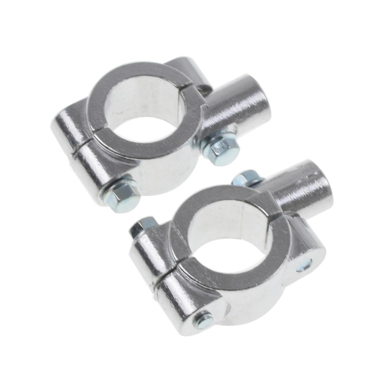 2PCS Black Silver Motorcycle Handlebar Mirror Mount Clamp Rear View Mirror Holder Bracket 22mm 10mm 8mm 10mm 25mm For Harley
