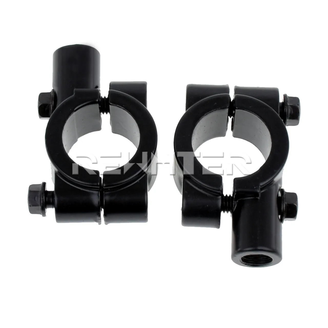 2PCS Black Silver Motorcycle Handlebar Mirror Mount Clamp Rear View Mirror Holder Bracket 22mm 10mm 8mm 10mm 25mm For Harley