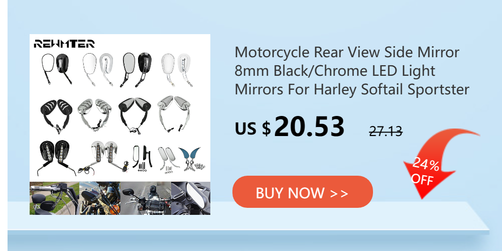 2PCS Black Silver Motorcycle Handlebar Mirror Mount Clamp Rear View Mirror Holder Bracket 22mm 10mm 8mm 10mm 25mm For Harley