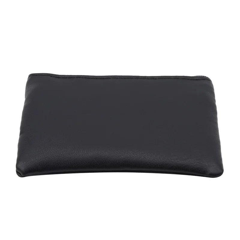 Men Coin Purse Black Pu Leather Double Single Zipper Multi-Function Mobile Phone Coin Purse Fashion Women Mini Wallet 1pc