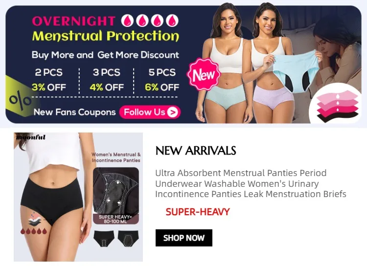 3PCS/Lot Menstrual Panties Woman Very Abundant Flow Menstruation Underwear High Waist Leak Proof Period Panties for Girls Set