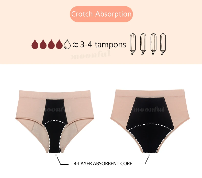 3PCS/Lot Menstrual Panties Woman Very Abundant Flow Menstruation Underwear High Waist Leak Proof Period Panties for Girls Set
