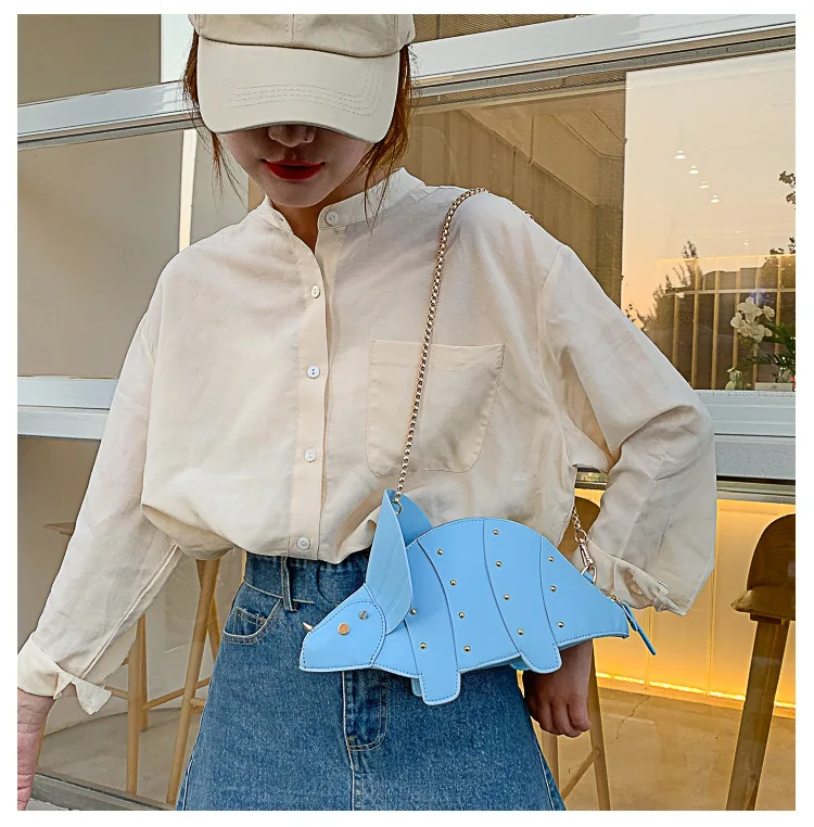 Triceratops Mini Crossbody Bag for Women Purses and Handbags Fashion Shoulder Chain Bag Clutch Chic Girl's Designer Bags 2023
