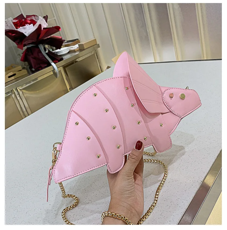 Triceratops Mini Crossbody Bag for Women Purses and Handbags Fashion Shoulder Chain Bag Clutch Chic Girl's Designer Bags 2023
