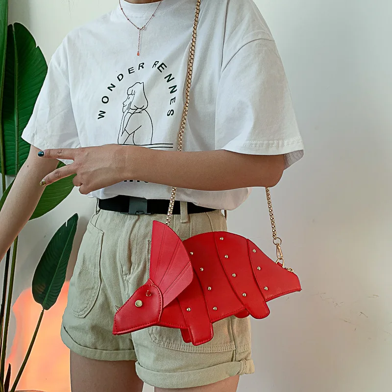 Triceratops Mini Crossbody Bag for Women Purses and Handbags Fashion Shoulder Chain Bag Clutch Chic Girl's Designer Bags 2023