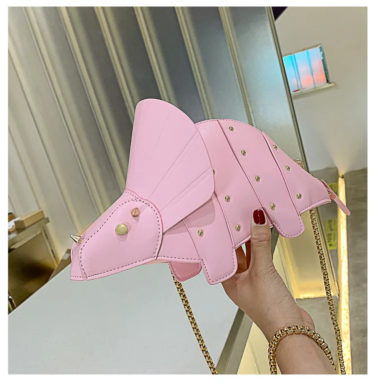 Triceratops Mini Crossbody Bag for Women Purses and Handbags Fashion Shoulder Chain Bag Clutch Chic Girl's Designer Bags 2023