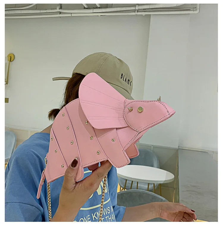 Triceratops Mini Crossbody Bag for Women Purses and Handbags Fashion Shoulder Chain Bag Clutch Chic Girl's Designer Bags 2023