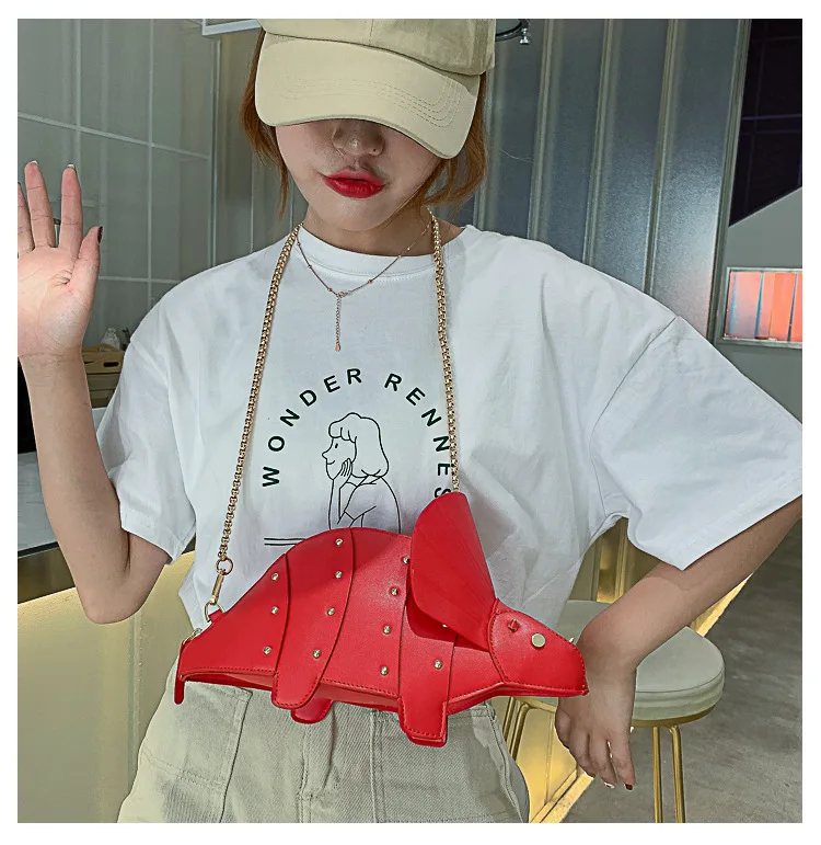 Triceratops Mini Crossbody Bag for Women Purses and Handbags Fashion Shoulder Chain Bag Clutch Chic Girl's Designer Bags 2023