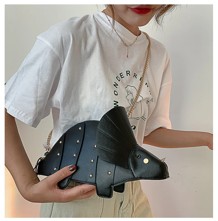 Triceratops Mini Crossbody Bag for Women Purses and Handbags Fashion Shoulder Chain Bag Clutch Chic Girl's Designer Bags 2023