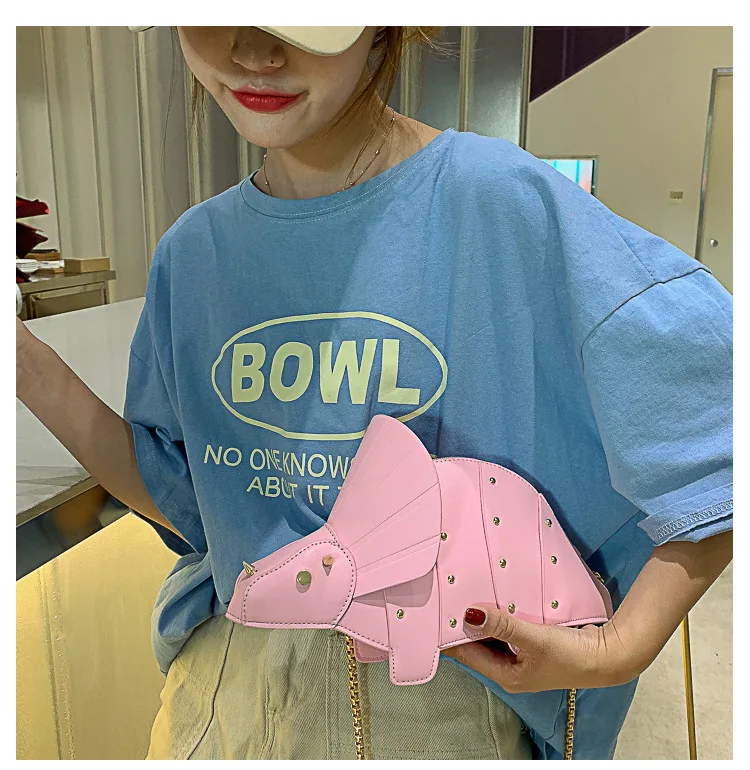 Triceratops Mini Crossbody Bag for Women Purses and Handbags Fashion Shoulder Chain Bag Clutch Chic Girl's Designer Bags 2023