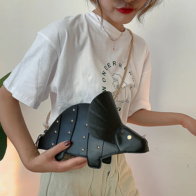 Triceratops Mini Crossbody Bag for Women Purses and Handbags Fashion Shoulder Chain Bag Clutch Chic Girl's Designer Bags 2023