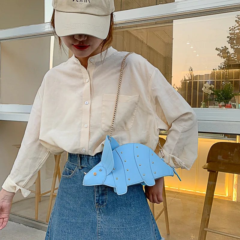 Triceratops Mini Crossbody Bag for Women Purses and Handbags Fashion Shoulder Chain Bag Clutch Chic Girl's Designer Bags 2023