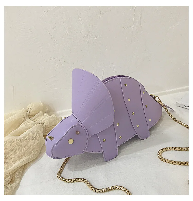 Triceratops Mini Crossbody Bag for Women Purses and Handbags Fashion Shoulder Chain Bag Clutch Chic Girl's Designer Bags 2023