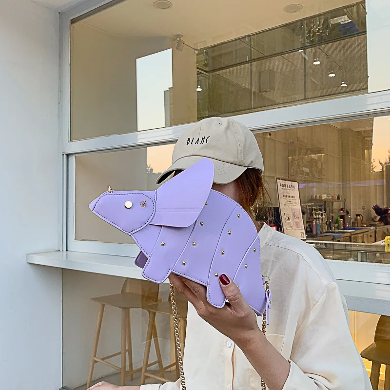 Triceratops Mini Crossbody Bag for Women Purses and Handbags Fashion Shoulder Chain Bag Clutch Chic Girl's Designer Bags 2023
