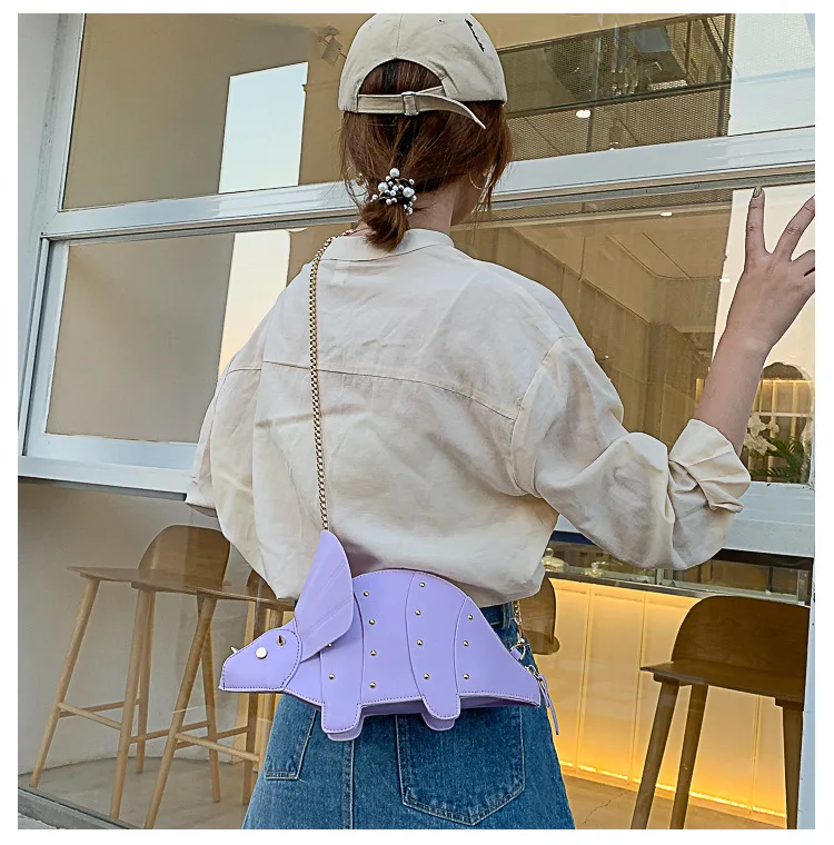Triceratops Mini Crossbody Bag for Women Purses and Handbags Fashion Shoulder Chain Bag Clutch Chic Girl's Designer Bags 2023