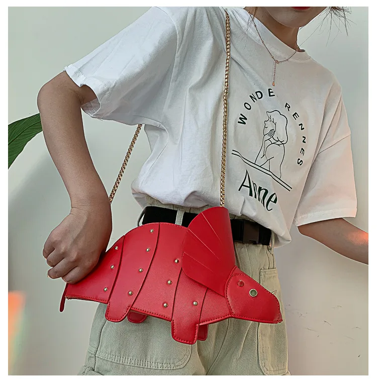 Triceratops Mini Crossbody Bag for Women Purses and Handbags Fashion Shoulder Chain Bag Clutch Chic Girl's Designer Bags 2023
