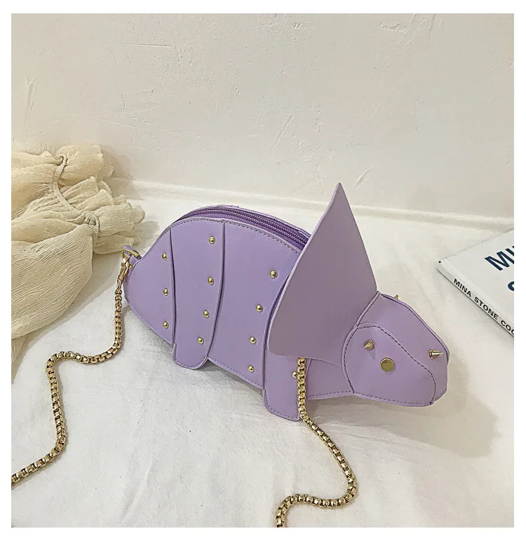 Triceratops Mini Crossbody Bag for Women Purses and Handbags Fashion Shoulder Chain Bag Clutch Chic Girl's Designer Bags 2023