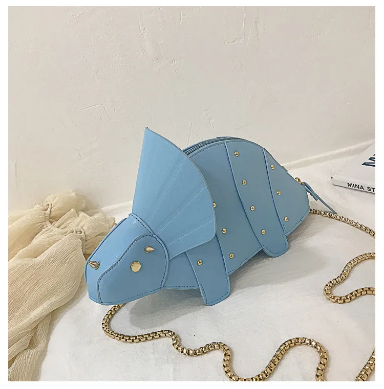 Triceratops Mini Crossbody Bag for Women Purses and Handbags Fashion Shoulder Chain Bag Clutch Chic Girl's Designer Bags 2023