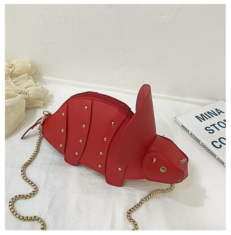Triceratops Mini Crossbody Bag for Women Purses and Handbags Fashion Shoulder Chain Bag Clutch Chic Girl's Designer Bags 2023