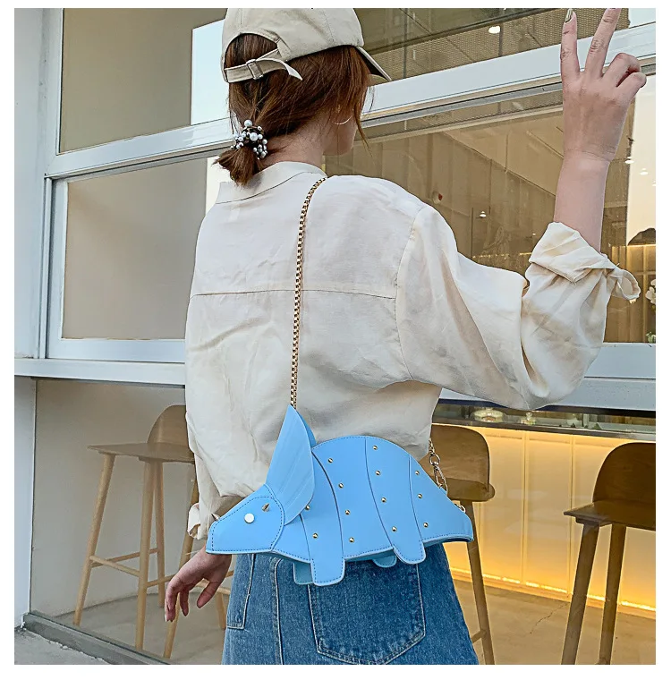 Triceratops Mini Crossbody Bag for Women Purses and Handbags Fashion Shoulder Chain Bag Clutch Chic Girl's Designer Bags 2023