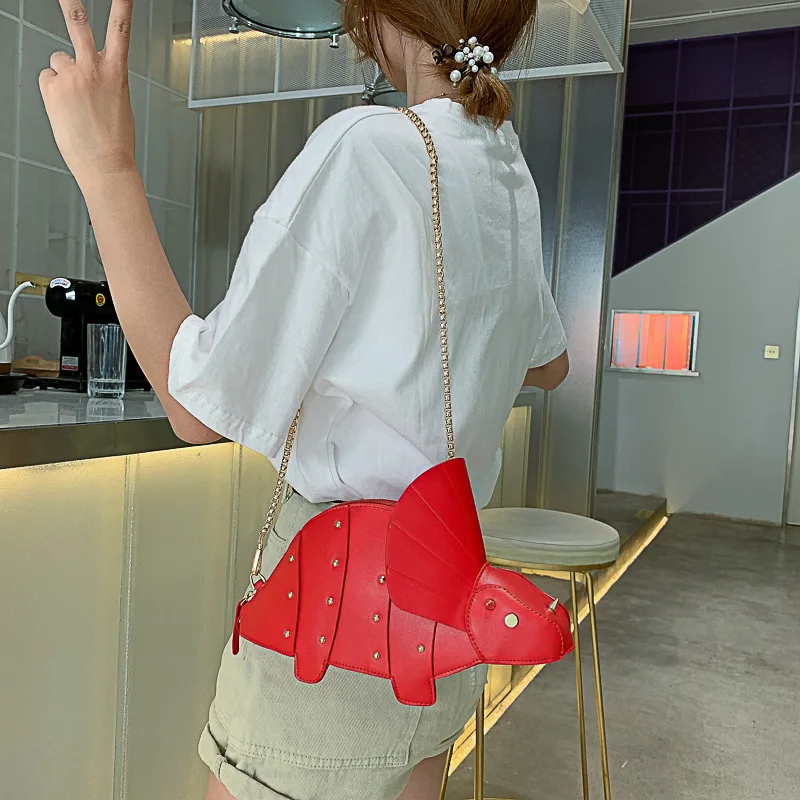 Triceratops Mini Crossbody Bag for Women Purses and Handbags Fashion Shoulder Chain Bag Clutch Chic Girl's Designer Bags 2023