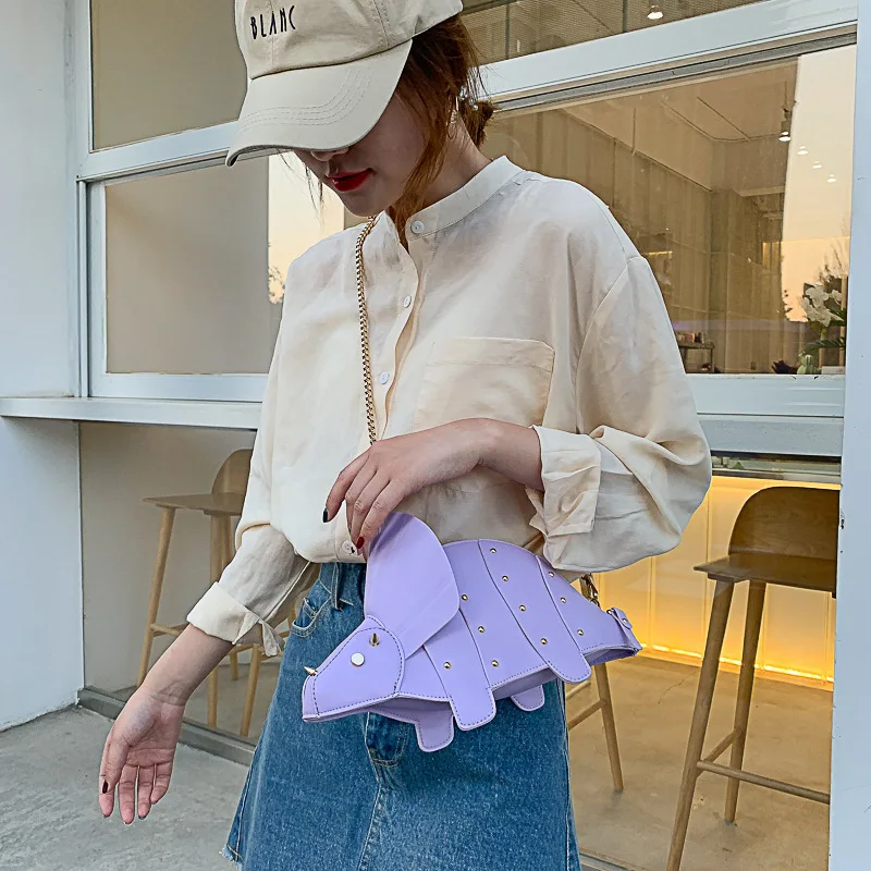 Triceratops Mini Crossbody Bag for Women Purses and Handbags Fashion Shoulder Chain Bag Clutch Chic Girl's Designer Bags 2023